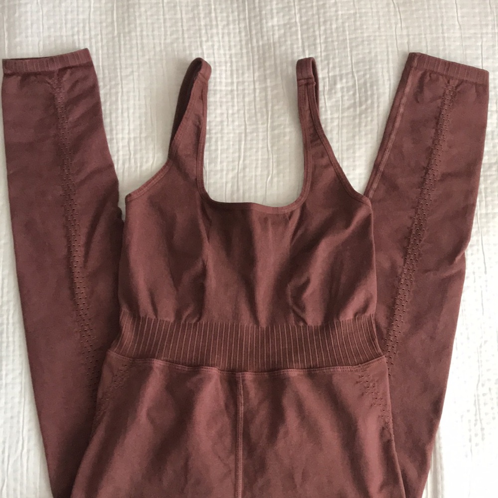 Free People Movement Good Karma Onesie Size XS/S Nutmeg Color - Picture 3 of 13